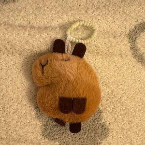 Plush Capybara Keychain Plush Toy - Brown